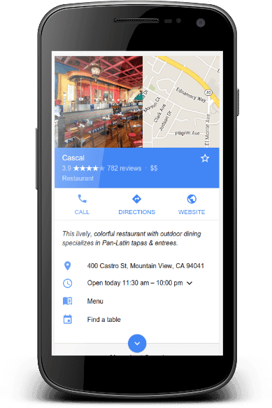 Google 搜尋上的當地商家資訊